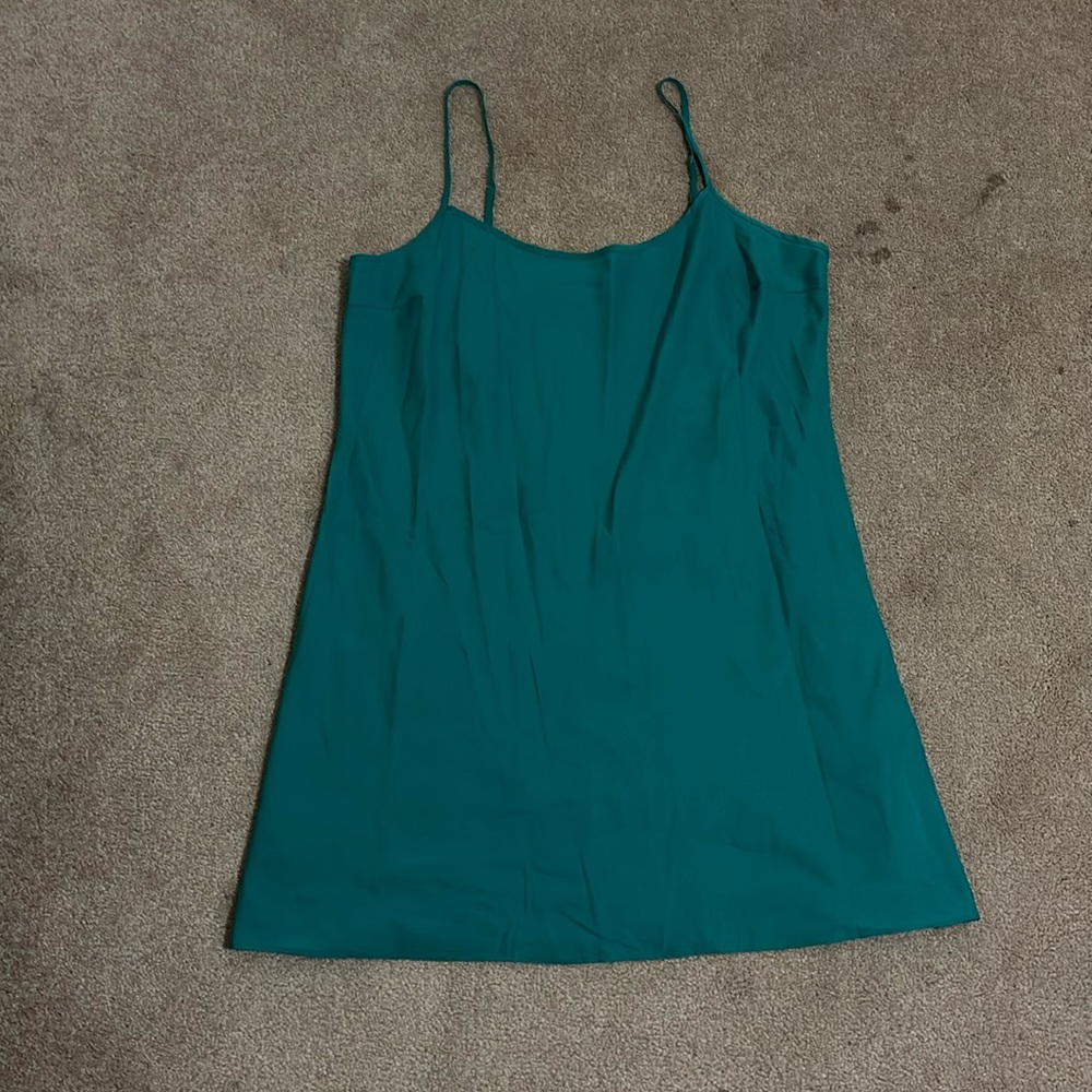 Women’s Green spaghetti strap pajama dress size tag missing but fits as Medium